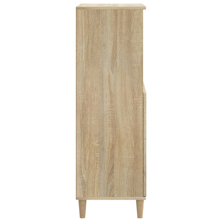 Hoge kast 60x36x110 cm bewerkt hout sonoma eikenkleurig