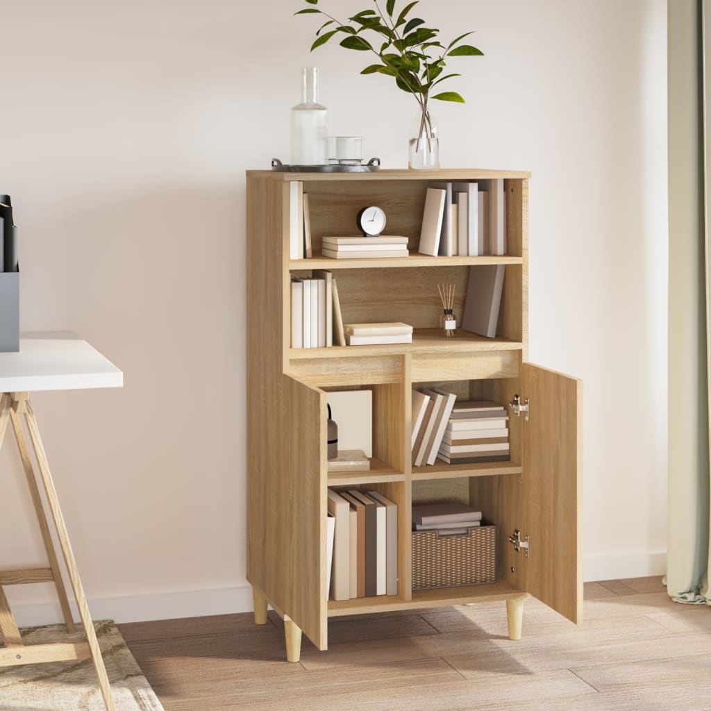Hoge kast 60x36x110 cm bewerkt hout sonoma eikenkleurig