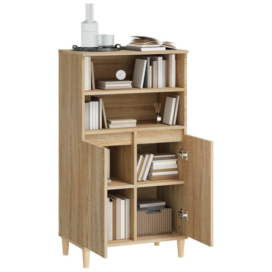 Hoge kast 60x36x110 cm bewerkt hout sonoma eikenkleurig
