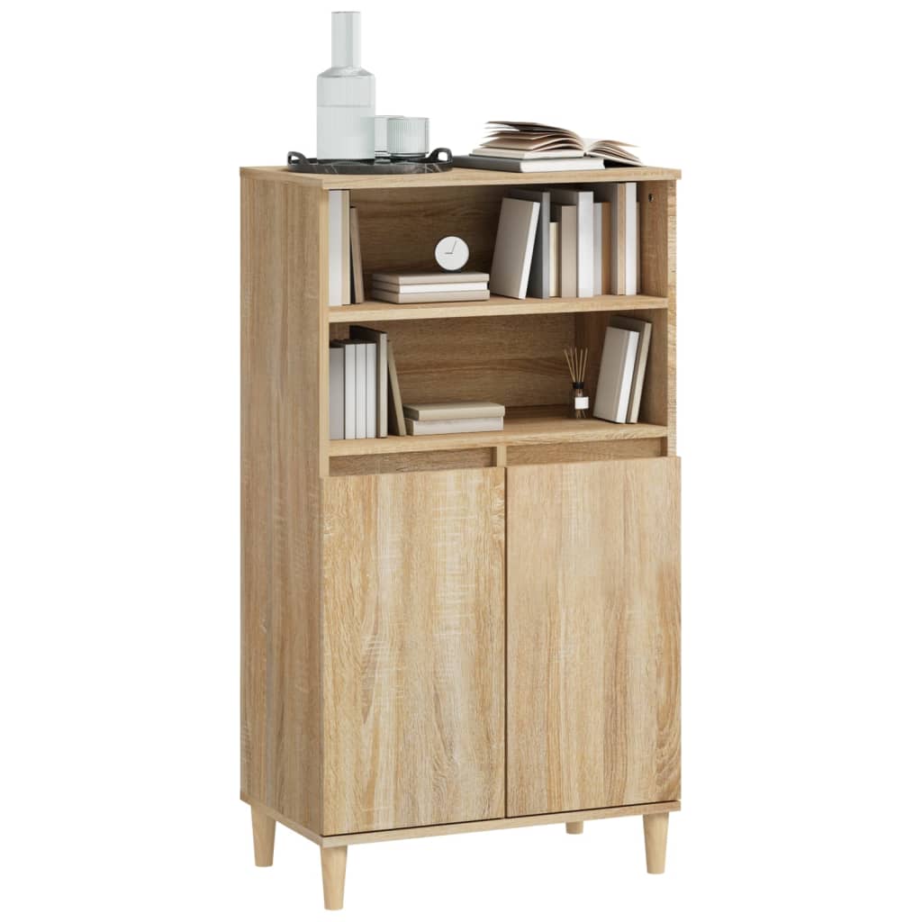 Hoge kast 60x36x110 cm bewerkt hout sonoma eikenkleurig