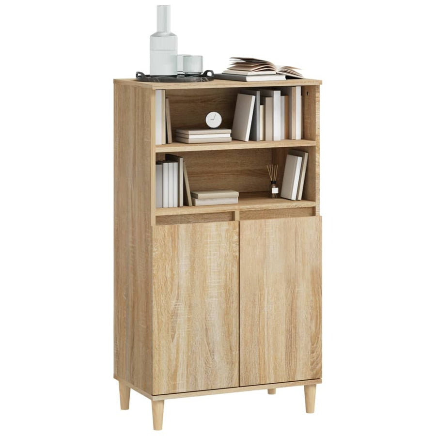 Hoge kast 60x36x110 cm bewerkt hout sonoma eikenkleurig