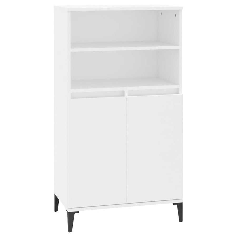 Hoge Kast 60X36X110 Cm Bewerkt Hout Wit