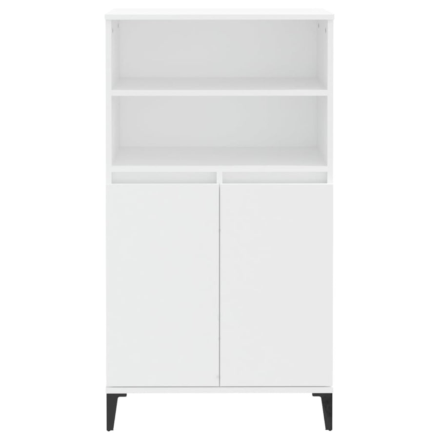 Hoge Kast 60X36X110 Cm Bewerkt Hout Wit