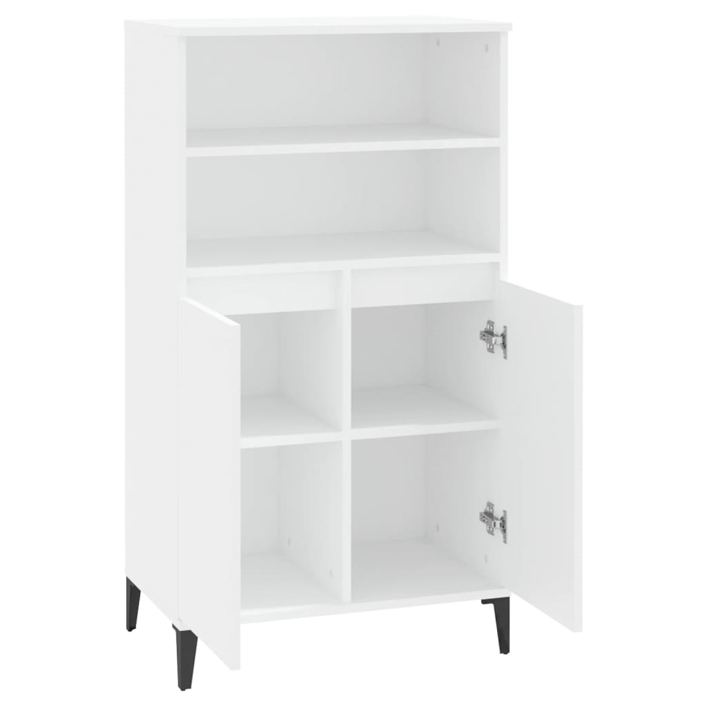 Hoge Kast 60X36X110 Cm Bewerkt Hout Wit