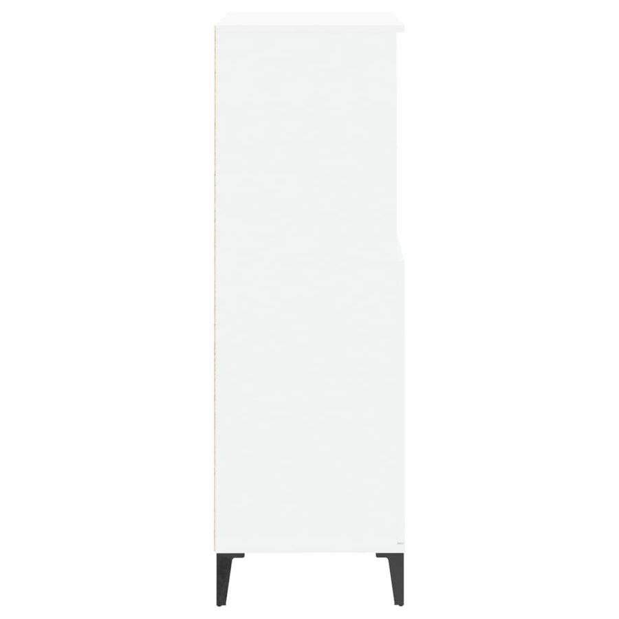 Hoge Kast 60X36X110 Cm Bewerkt Hout Wit