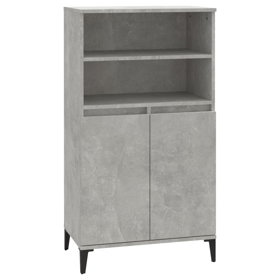 Hoge Kast 60X36X110 Cm Bewerkt Hout Betongrijs