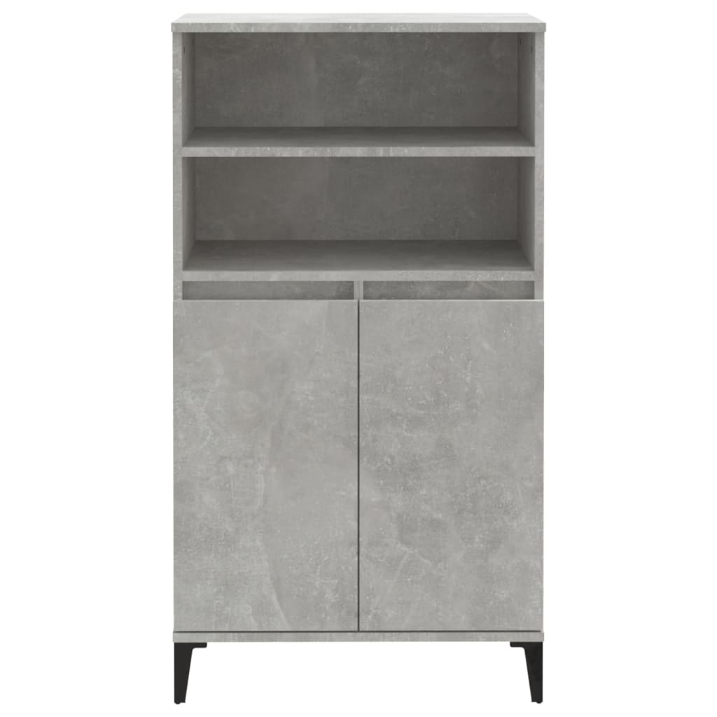 Hoge Kast 60X36X110 Cm Bewerkt Hout Betongrijs