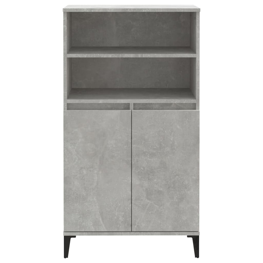 Hoge Kast 60X36X110 Cm Bewerkt Hout Betongrijs