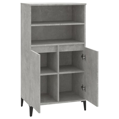 Hoge Kast 60X36X110 Cm Bewerkt Hout Betongrijs