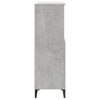 Hoge Kast 60X36X110 Cm Bewerkt Hout Betongrijs