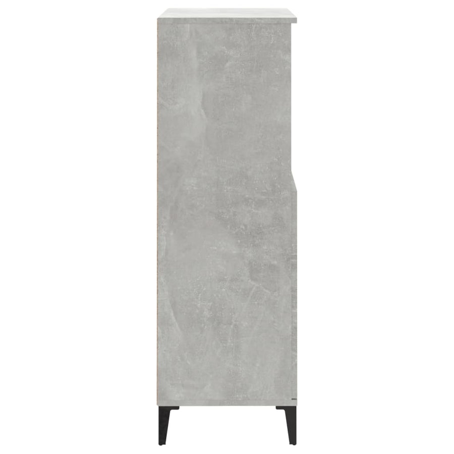 Hoge Kast 60X36X110 Cm Bewerkt Hout Betongrijs