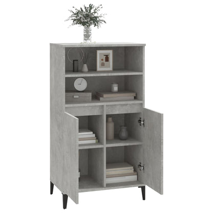 Hoge Kast 60X36X110 Cm Bewerkt Hout Betongrijs