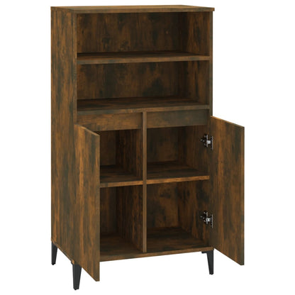 Hoge Kast 60X36X110 Cm Bewerkt Hout Gerookt Eikenkleurig