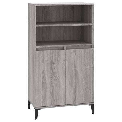 Hoge Kast 60X36X110 Cm Bewerkt Hout Grijs Sonoma Eikenkleurig