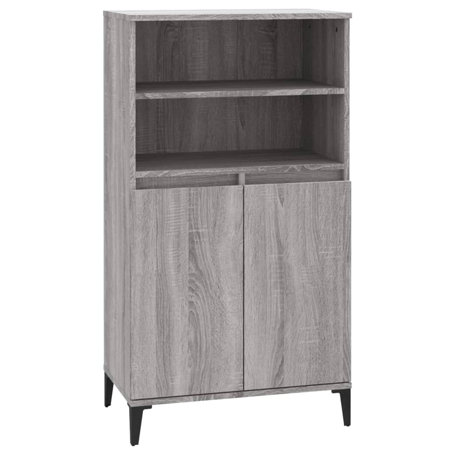 Hoge Kast 60X36X110 Cm Bewerkt Hout Grijs Sonoma Eikenkleurig