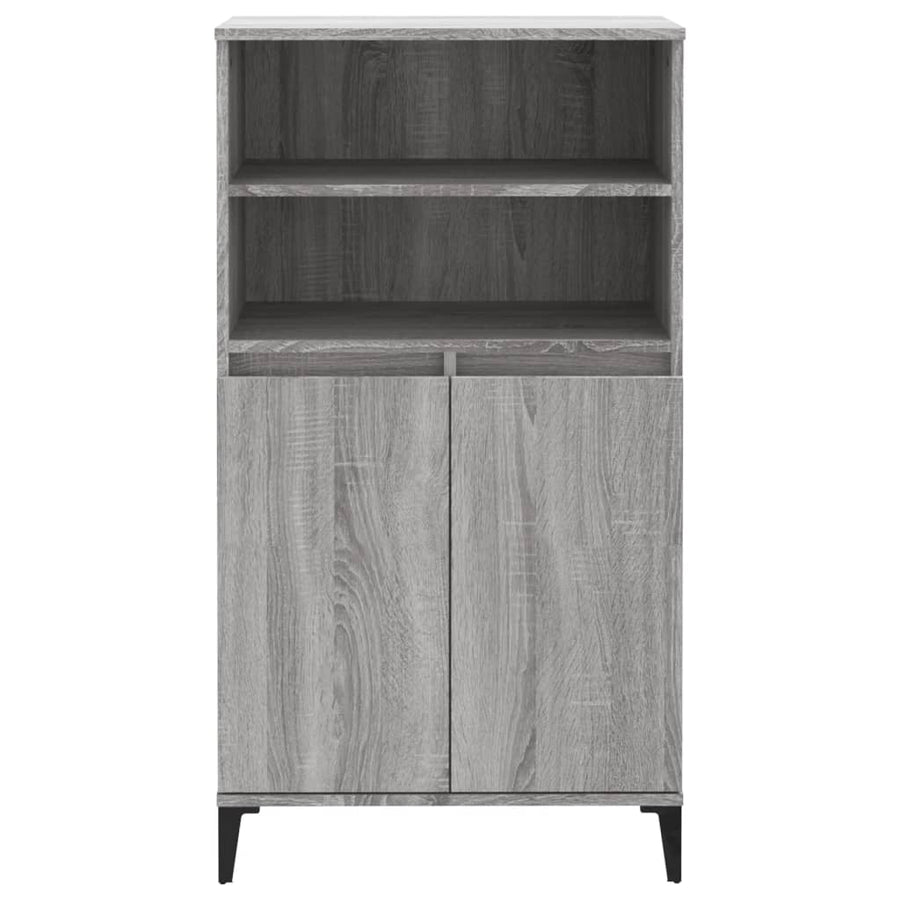 Hoge Kast 60X36X110 Cm Bewerkt Hout Grijs Sonoma Eikenkleurig