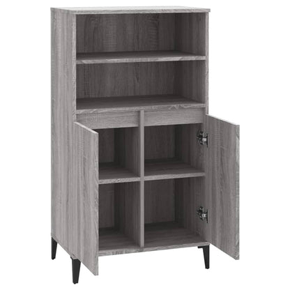Hoge Kast 60X36X110 Cm Bewerkt Hout Grijs Sonoma Eikenkleurig