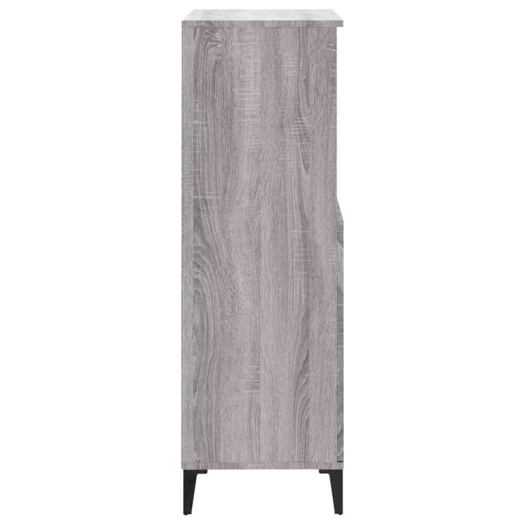Hoge Kast 60X36X110 Cm Bewerkt Hout Grijs Sonoma Eikenkleurig