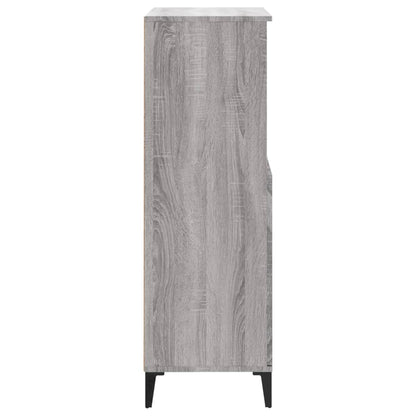 Hoge Kast 60X36X110 Cm Bewerkt Hout Grijs Sonoma Eikenkleurig