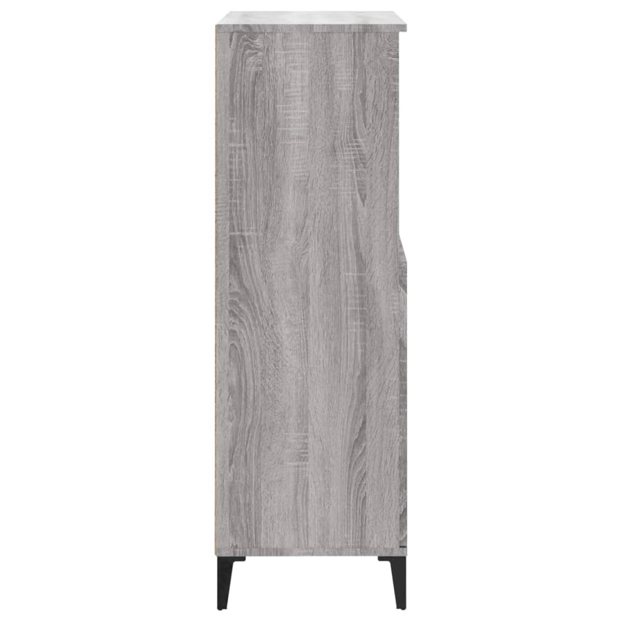 Hoge Kast 60X36X110 Cm Bewerkt Hout Grijs Sonoma Eikenkleurig