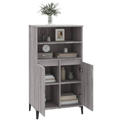 Hoge Kast 60X36X110 Cm Bewerkt Hout Grijs Sonoma Eikenkleurig