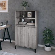 Hoge kast 60x36x110 cm grijs sonoma eiken
