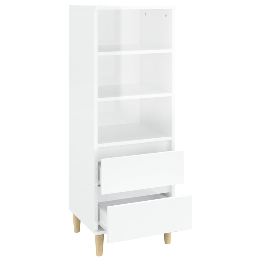 Hoge Kast 40X36X110 Cm Bewerkt Hout Wit