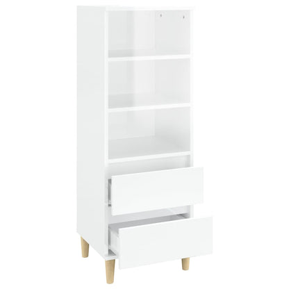 Hoge Kast 40X36X110 Cm Bewerkt Hout Wit