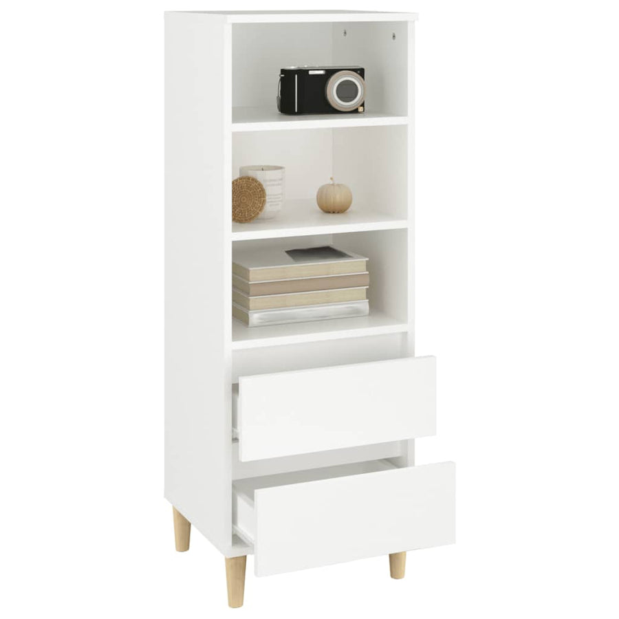 Hoge Kast 40X36X110 Cm Bewerkt Hout Wit