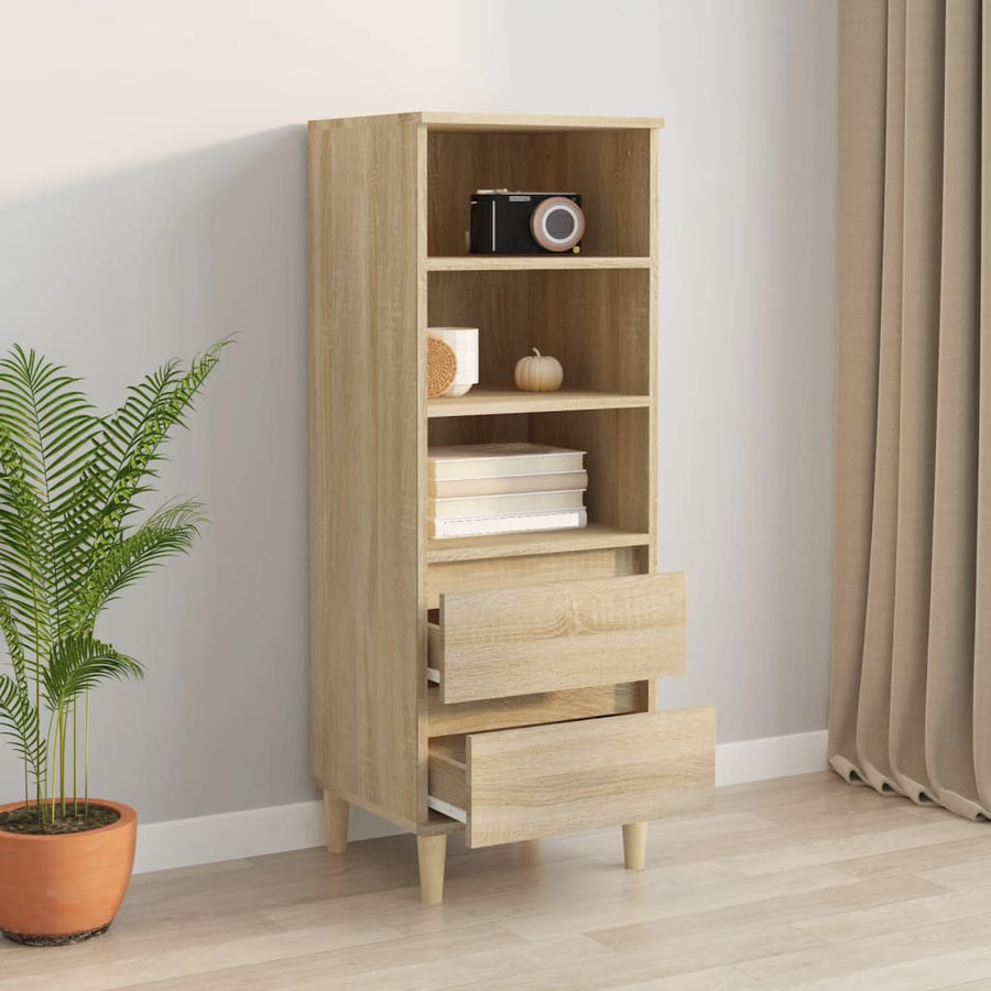 Hoge kast 40x36x110 cm bewerkt hout sonoma eiken