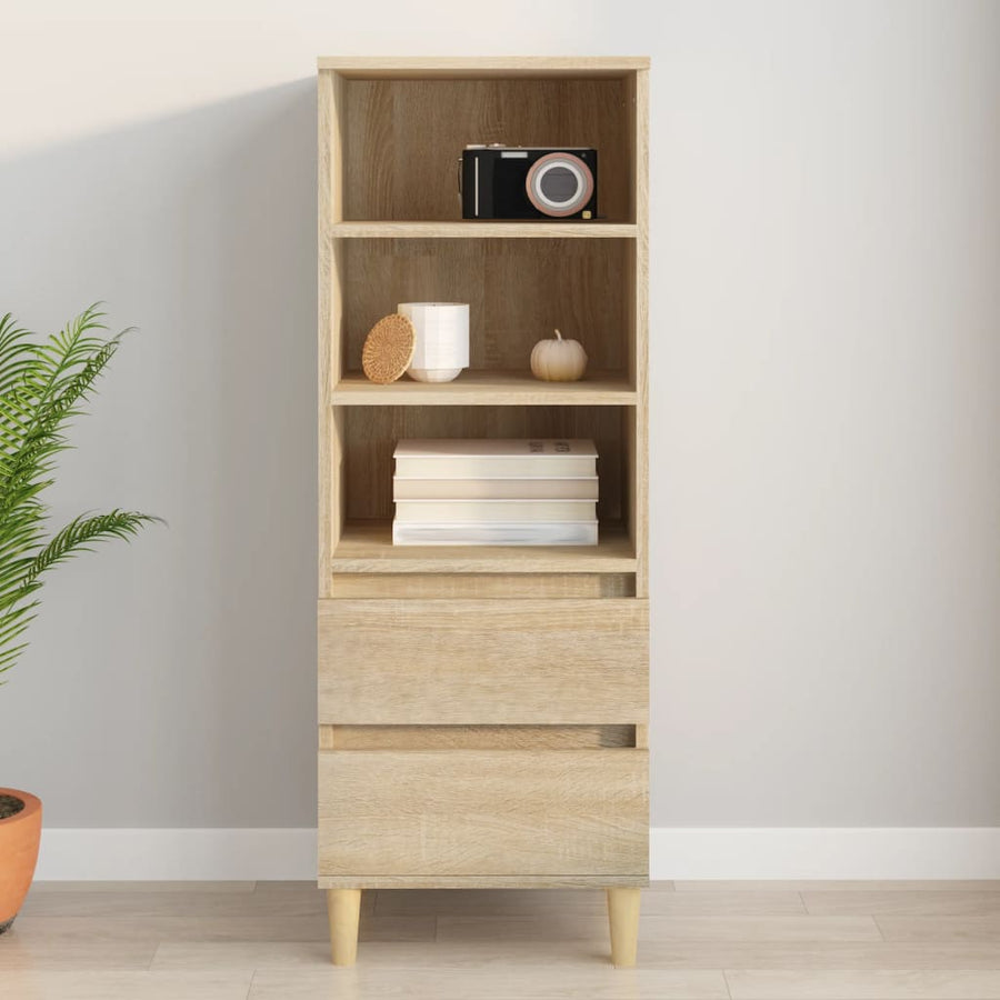 Hoge kast 40x36x110 cm bewerkt hout sonoma eiken