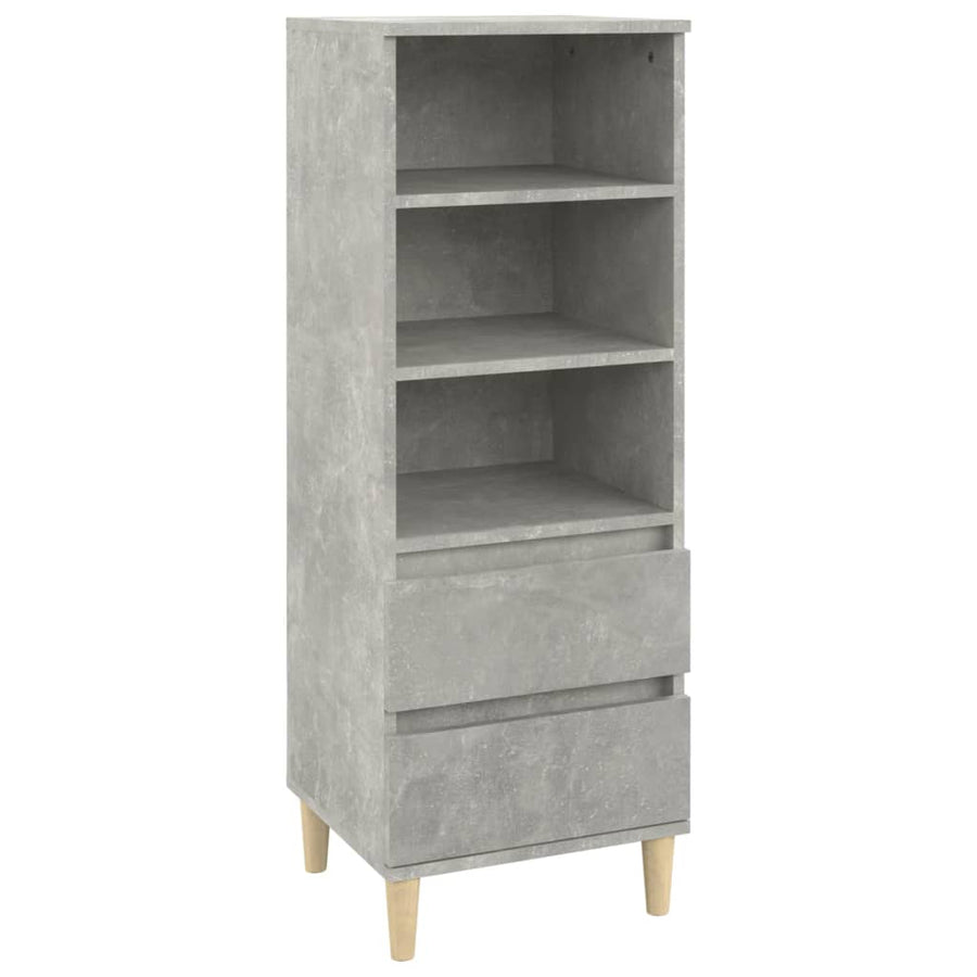 Hoge Kast 40X36X110 Cm Bewerkt Hout Betongrijs