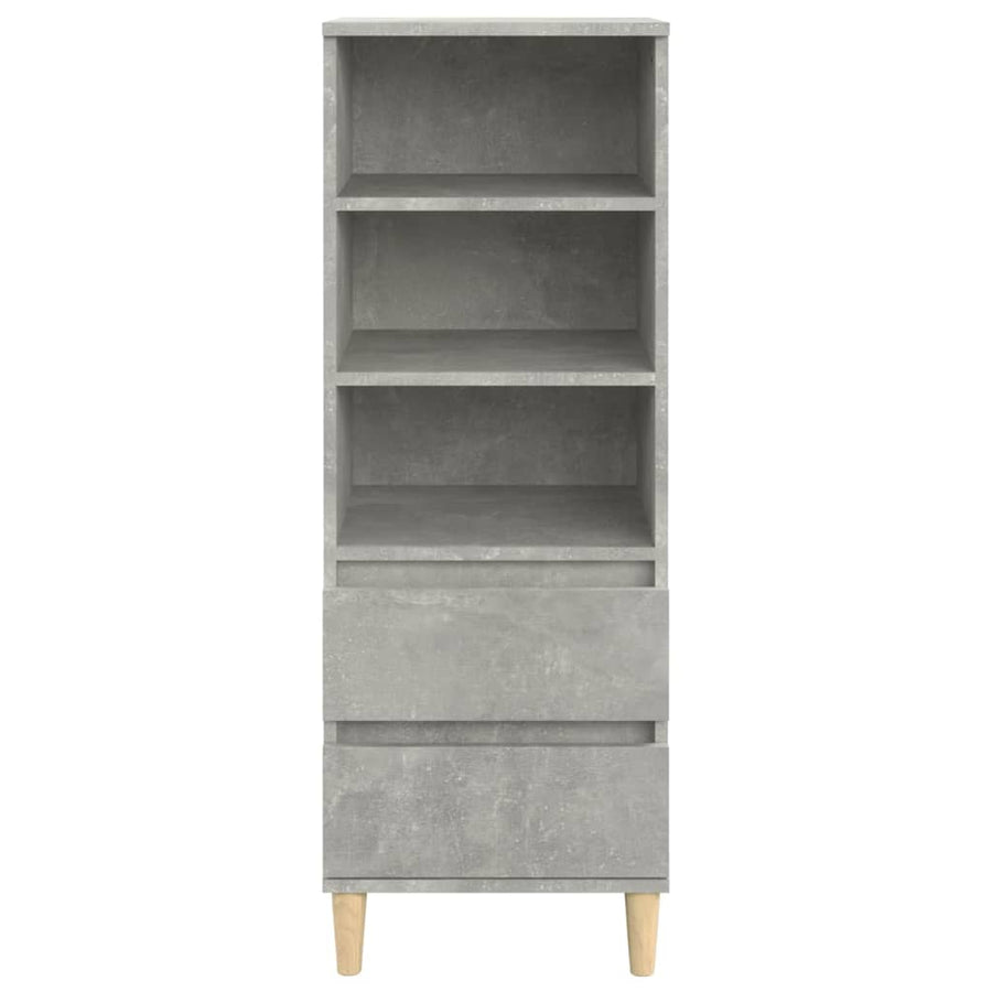 Hoge Kast 40X36X110 Cm Bewerkt Hout Betongrijs