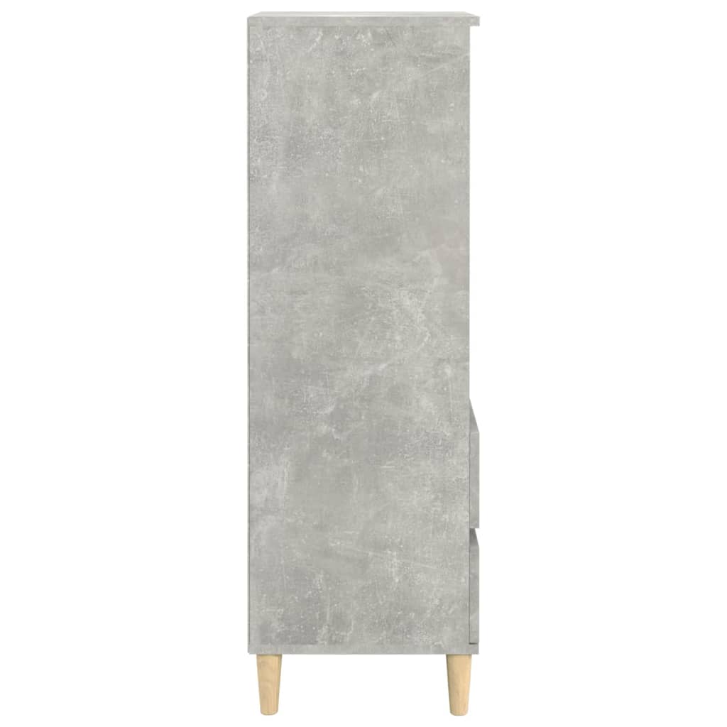 Hoge Kast 40X36X110 Cm Bewerkt Hout Betongrijs