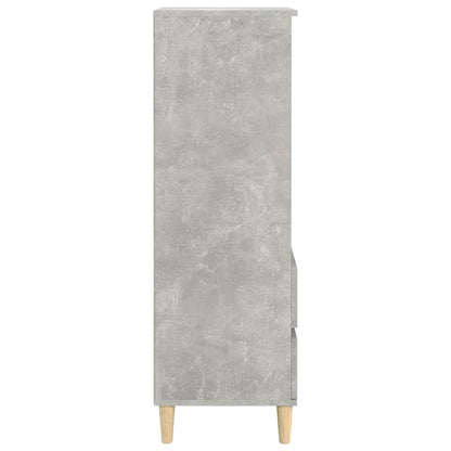 Hoge Kast 40X36X110 Cm Bewerkt Hout Betongrijs