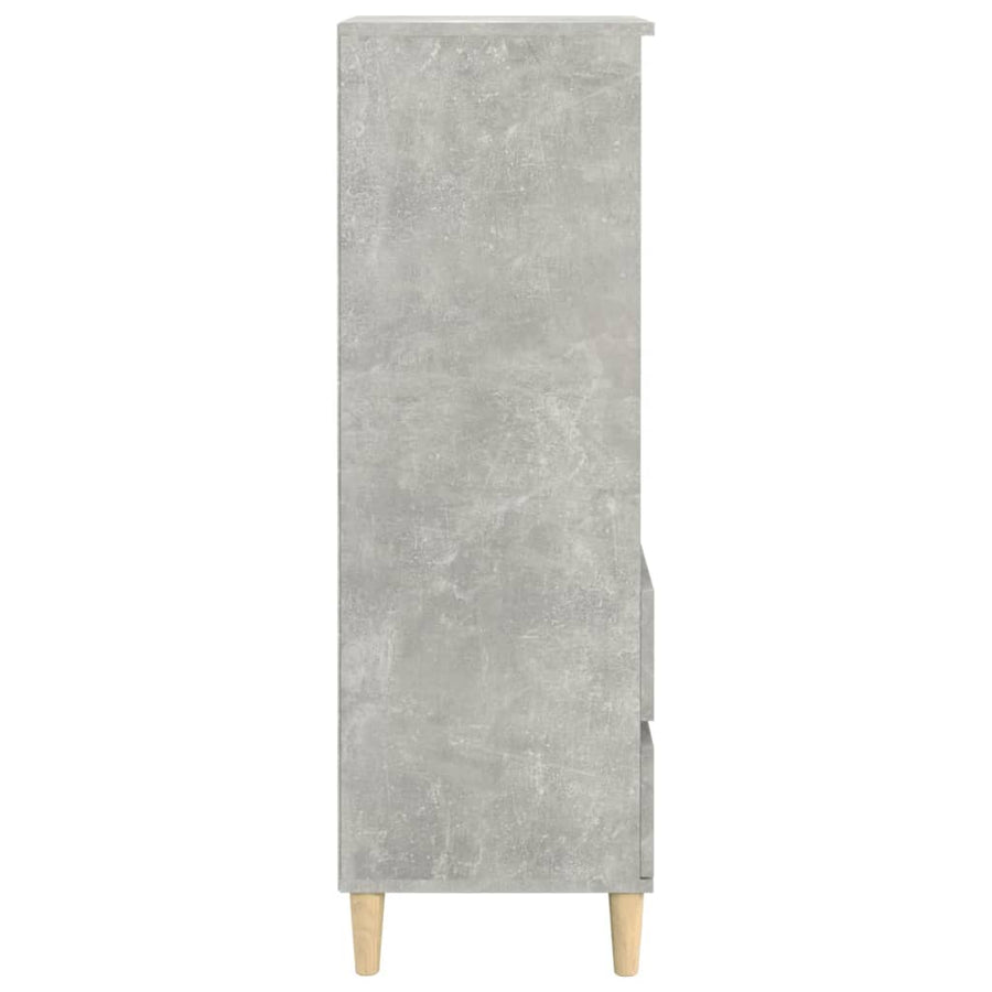 Hoge Kast 40X36X110 Cm Bewerkt Hout Betongrijs