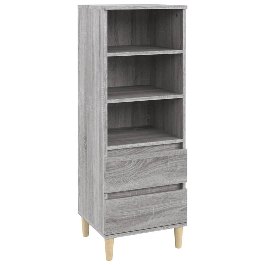 Hoge Kast 40X36X110 Cm Bewerkt Hout Grijs Sonoma