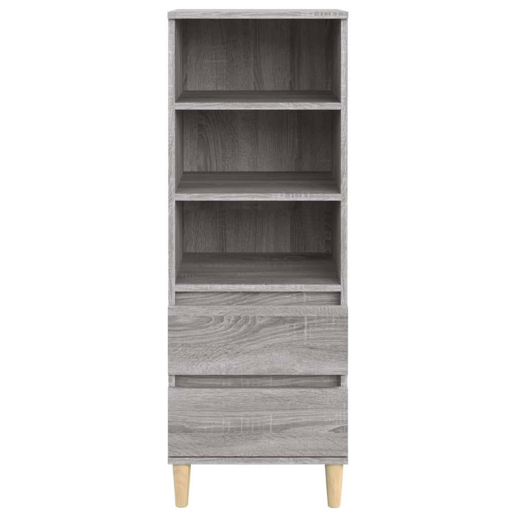Hoge Kast 40X36X110 Cm Bewerkt Hout Grijs Sonoma