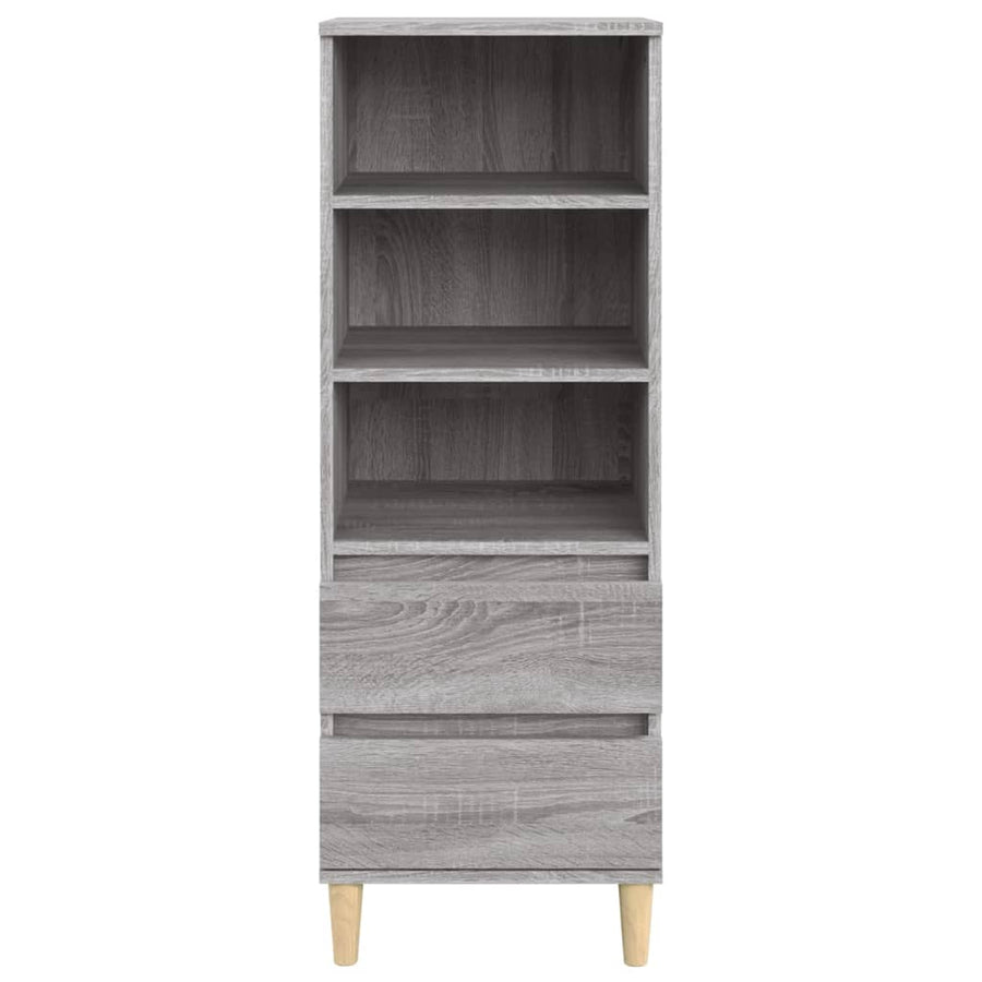 Hoge Kast 40X36X110 Cm Bewerkt Hout Grijs Sonoma