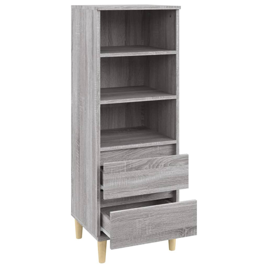 Hoge Kast 40X36X110 Cm Bewerkt Hout Grijs Sonoma