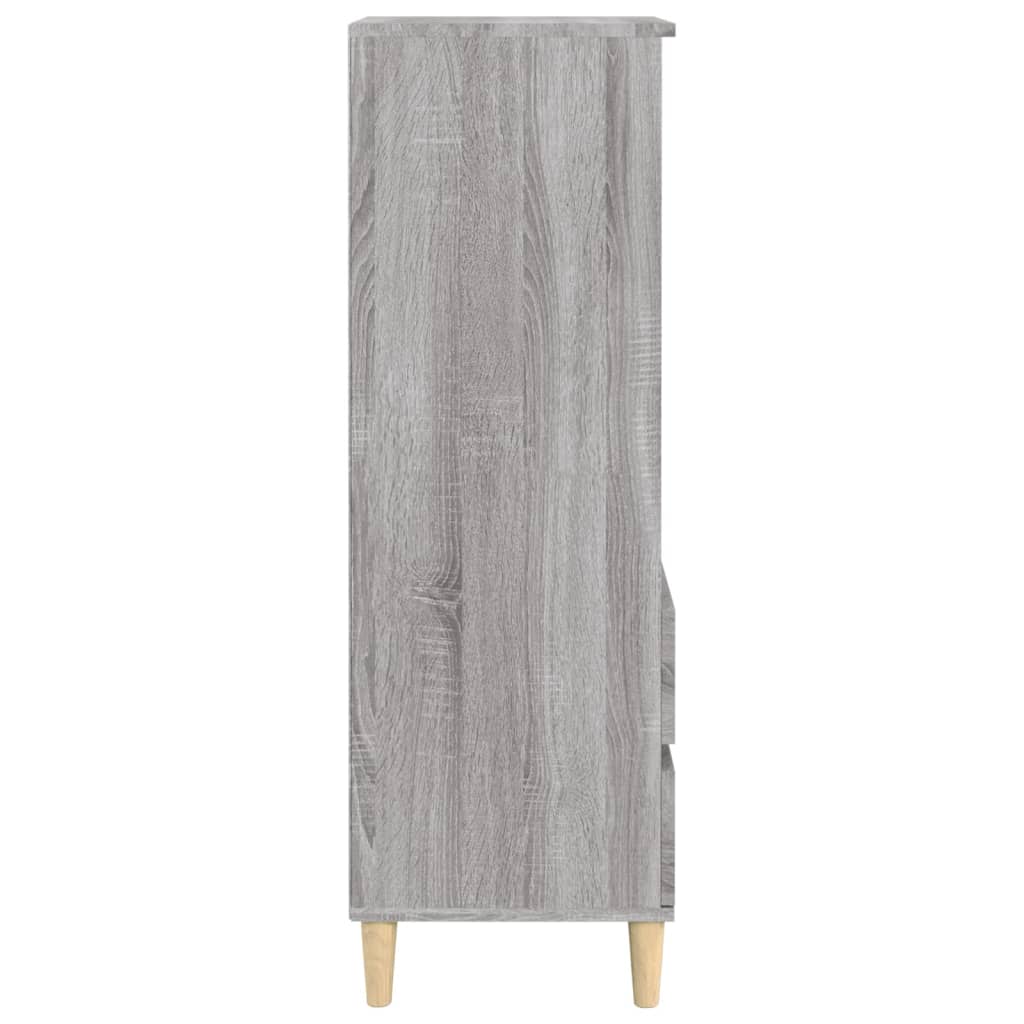 Hoge Kast 40X36X110 Cm Bewerkt Hout Grijs Sonoma