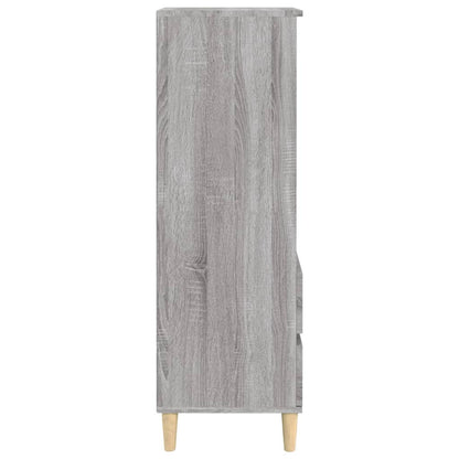 Hoge Kast 40X36X110 Cm Bewerkt Hout Grijs Sonoma