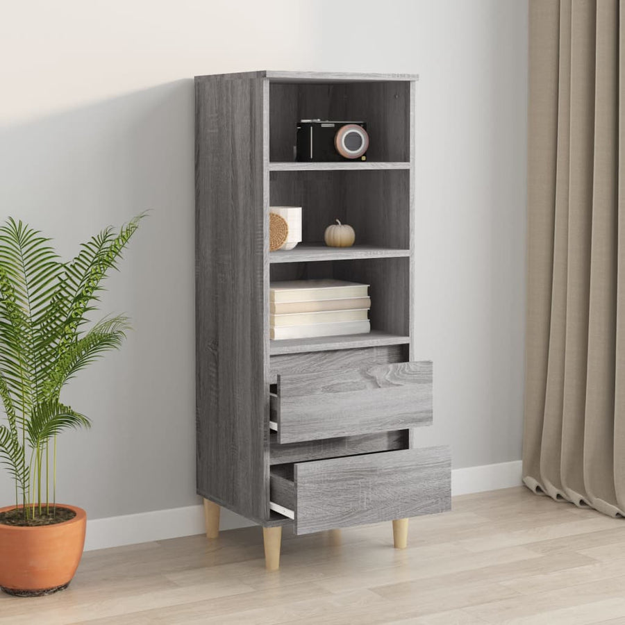 Hoge Kast 40X36X110 Cm Bewerkt Hout Grijs Sonoma
