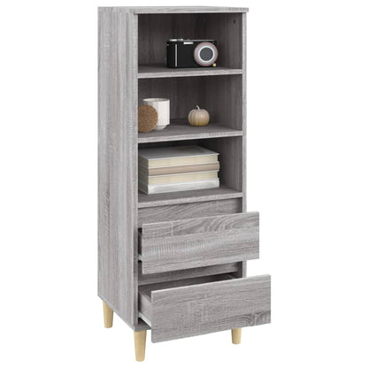 Hoge Kast 40X36X110 Cm Bewerkt Hout Grijs Sonoma