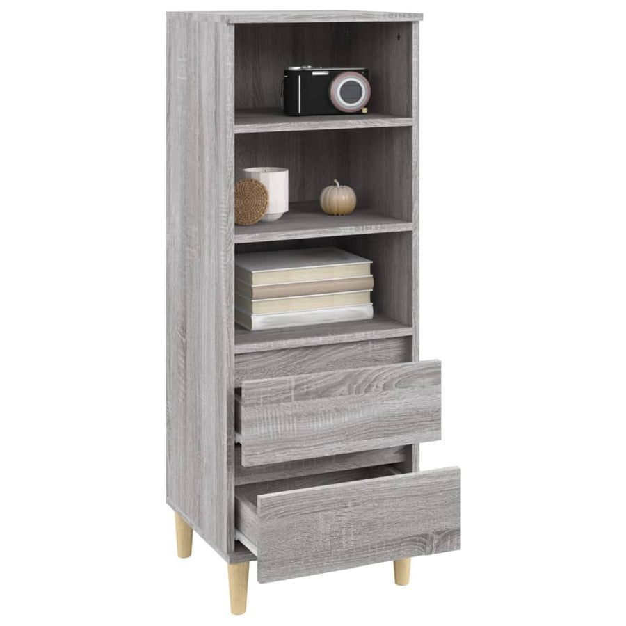 Hoge Kast 40X36X110 Cm Bewerkt Hout Grijs Sonoma
