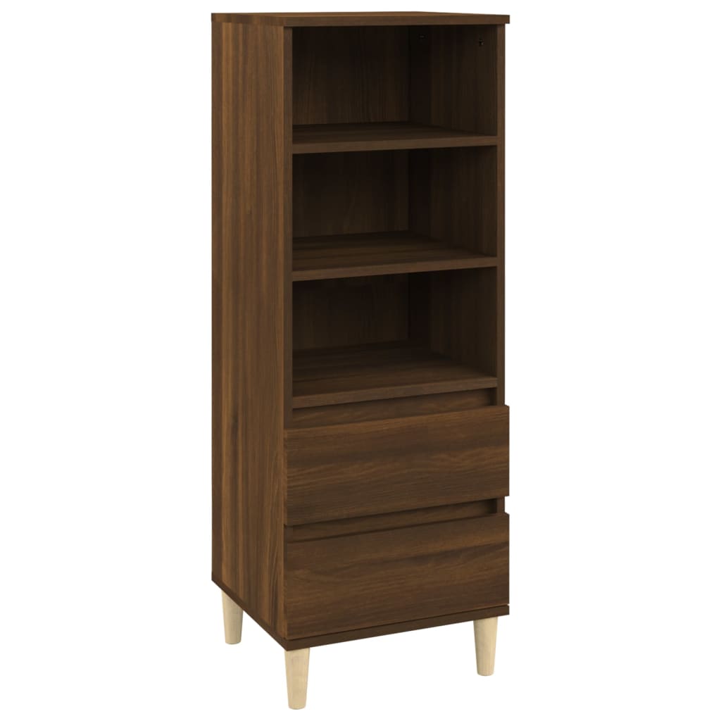 Hoge Kast 40X36X110 Cm Bewerkt Hout Bruineiken