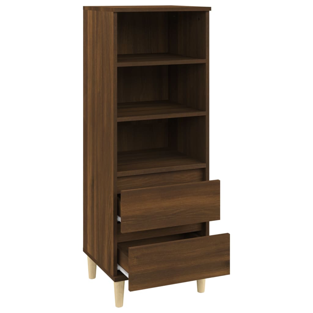 Hoge Kast 40X36X110 Cm Bewerkt Hout Bruineiken