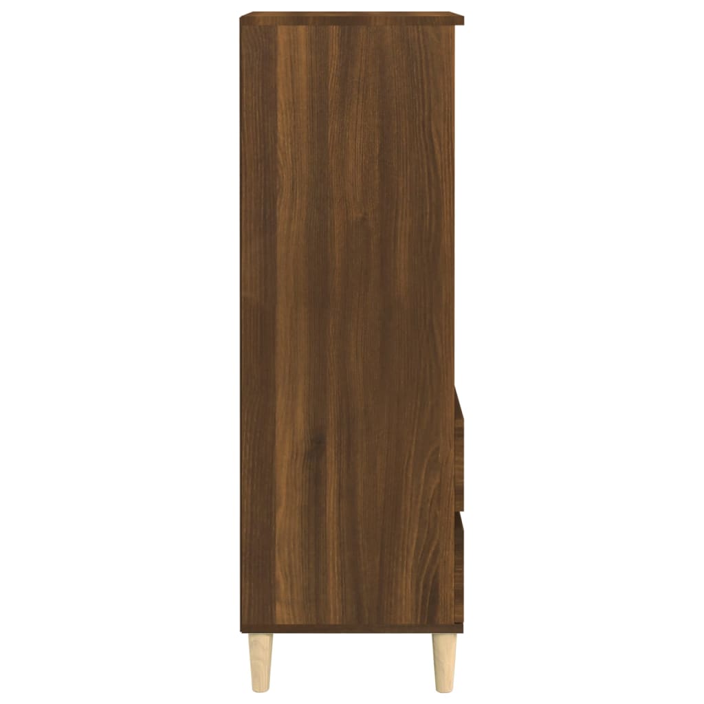 Hoge Kast 40X36X110 Cm Bewerkt Hout Bruineiken