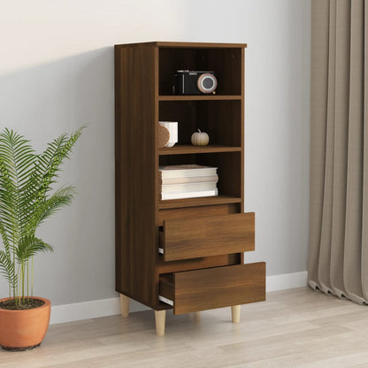 Hoge Kast 40X36X110 Cm Bewerkt Hout Bruineiken