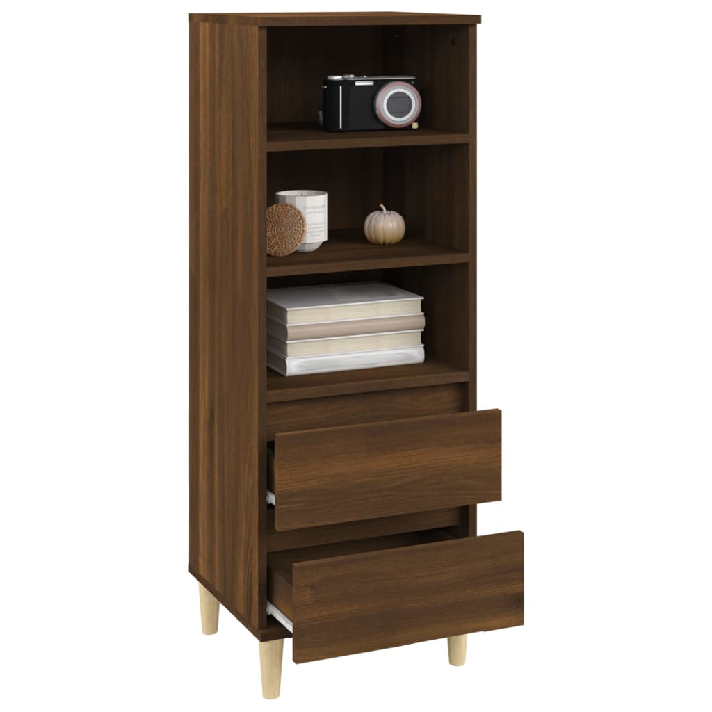 Hoge Kast 40X36X110 Cm Bewerkt Hout Bruineiken